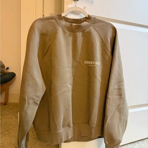 Essentials Men's Tan Crewneck Sweater
